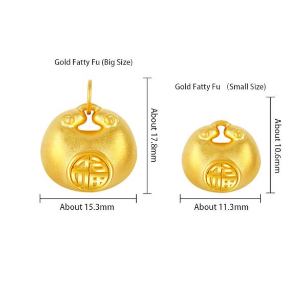 Buddha Stones 999 Gold Fu Character Wish Lock Pattern Luck Rope Necklace Pendant Supply - Image 5