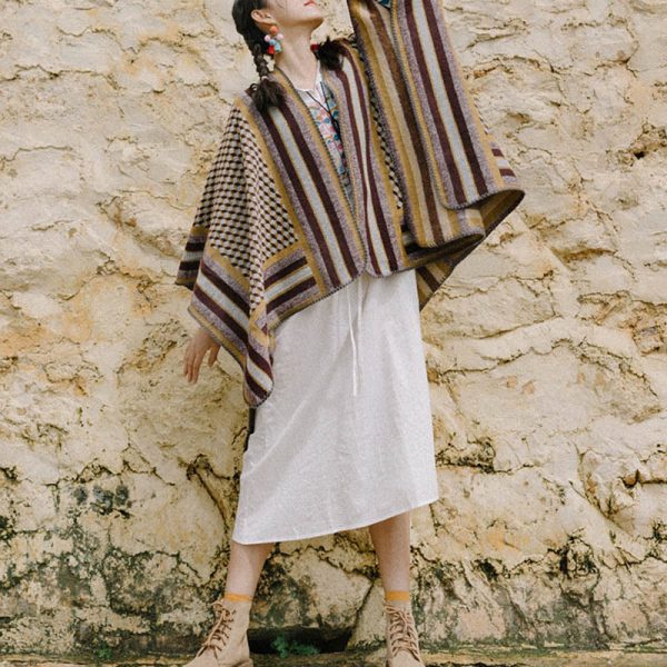 Buddha Stones Tibetan Shawl Classic Pattern Winter Cozy Warm Travel Scarf Wrap For Discount - Image 4
