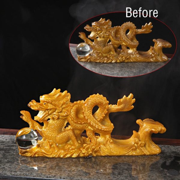 Buddha Stones Year Of The Dragon Color Changing Resin Horse Luck Tea Pet Home Figurine Decoration (Extra 35% Off | USE CODE: FS35) Online Sale