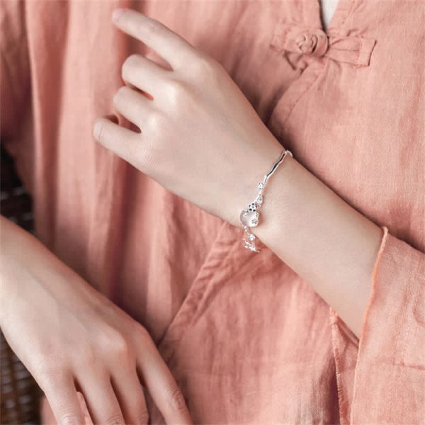 Buddha Stones Plum Blossom Chalcedony Positive Bracelet For Discount - Image 3