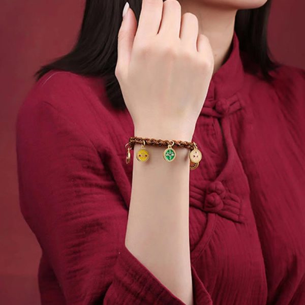 Buddha Stones Tibetan Five God Of Wealth Thangka Luck Braid String Bracelet Online Hot Sale - Image 5