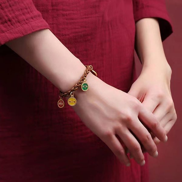 Buddha Stones Tibetan Five God Of Wealth Thangka Luck Braid String Bracelet Online Hot Sale - Image 4