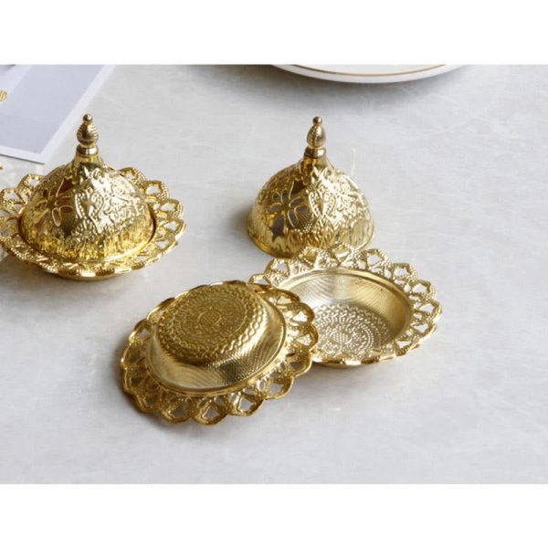 Buddha Stones Tibetan Gold Mini Meditation Incense Burner Sale - Image 5