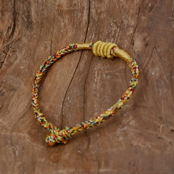 Buddha Stones Handmade Colorful King Kong Knot Protection Braid String Bracelet Fashion - Image 4